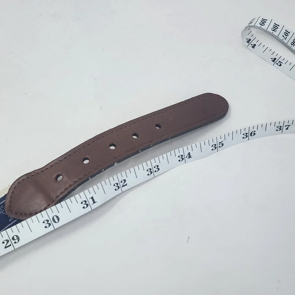 Jabi Palmetto Tree South Carolina Canvas Leather Belt Men's L Navy